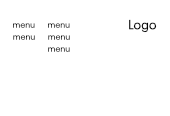 Columned Menu Logo Right
